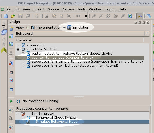 XISE Simulation View